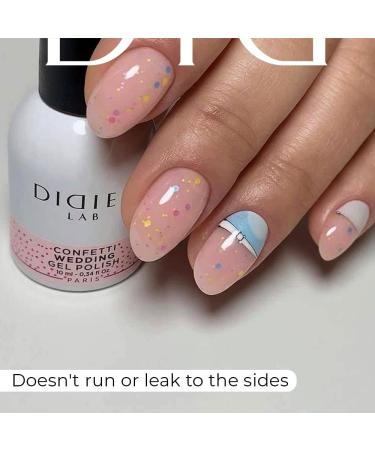 Didier Lab - Premium Gel Nail Polish Confetti - Wedding - Gel Nail Varnish - Nail Art - Long-Lasting High Gloss Wear - Easy to Apply - Gel Nails - Rich Pigment - UV/LED - Chip Resistant - Buy Online on SooperMarket.com