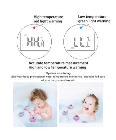 Whale Shaped Baby Bath Thermometer with Silent Alarm - Safe Water Temperature for Kids - Buy Online on SooperMarket.com