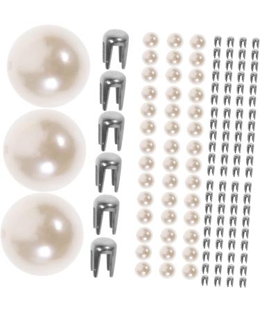 STOBOK 300 Sets Pearl Claw Nails Tiara DIY Head-Dress Rivet DIY Rivets Decor Round Pearl Rivets Bags Manual - Buy Online on SooperMarket.com