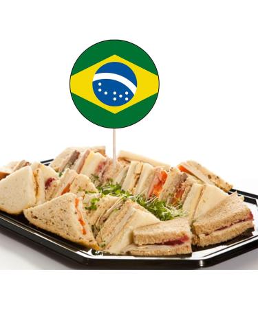 Brazil Football Silhouette Flag Mix Party Food & Cupcakes Picks Decorations Toppers (pack of 14) - Buy Online on SooperMarket.com