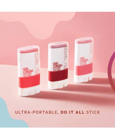Flower Beauty Lip & Cheek Gel Crush - Raspberry | Portable Multistick for Hydrating Color Pop - Buy Online on SooperMarket.com