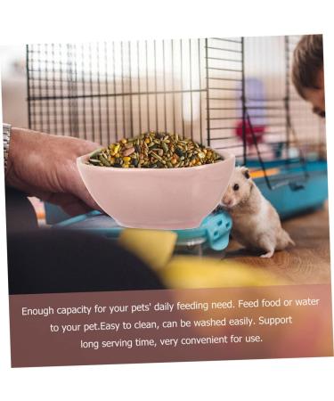 KICHOUSE 2pcs Hamster Food Plate Hamster Cage Accessories Bunny Food Hawaiian Food Hamster Bath Bowl Ceramic Rat Bowl Pet Bowl Small Cat Bowl Hamster Supplies Food Bowl for Cats Ceramics medium Pink - Buy Online on SooperMarket.com