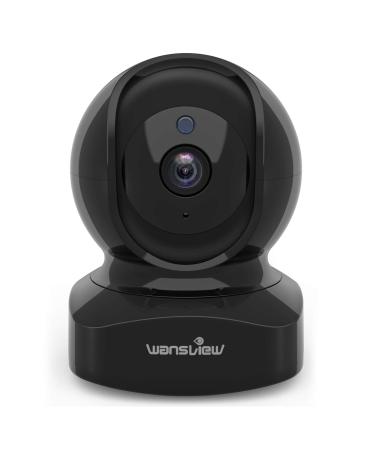 wansview Wireless Security Camera, IP Camera 2K, WiFi Home Indoor Camera for Baby/Pet/Nanny, 2 Way Audio Night Vision, Works with Alexa, with TF Card Slot and Cloud Black