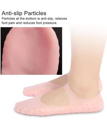 Buy Aluminum Silicone Spa Socks - Moisturizing & Peeling Foot Care for Soft Smooth Feet - Unisex Pink - Buy Online on SooperMarket.com