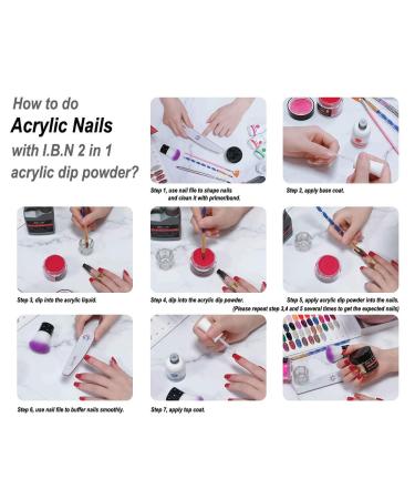 Red Dip Powder with Added Calcium Vitamin | I.B.N 2 In 1 Acrylic Dipping Powder | Non-Toxic & Odor-Free | 1oz | No Need for Nail Lamp Dryer (016) - Buy Online on SooperMarket.com