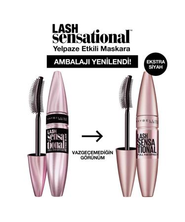 Maybelline Lash Sensational Mascara, Intense Black - Lengthening and Volumizing Formula - Buy Online on SooperMarket.com