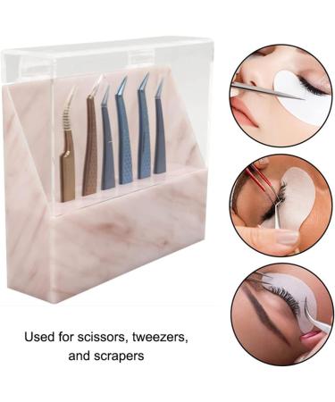 Tweezer Holder Stand for Eyelash Extensions | 8-Slot Lash Tweezer Stand with Cover | Salon & Home Lash Extension Organizer - Pink - Buy Online on SooperMarket.com