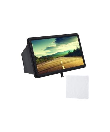 Wytino 12   Screen Magnifier for Smartphone  3D Hd Mobile Phone Magnifier Projector Screen for Movies  with Screen Amplifier  Supports All Smartphones (Black)