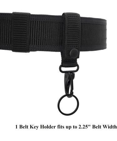Dotacty Heavy Duty Belt Keeper Clip Key Holder with Nylon MOLLE Strap - Black - Buy Online on SooperMarket.com