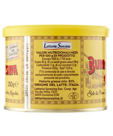 3x Latteria Soresina Burro Butter - Authentic Italian Fresh Milk Cream | 250g Tin - Premium eCommerce - Buy Online on SooperMarket.com