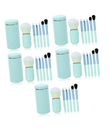 Didiseaon 5 Sets Makeup Brush Set Face Makeup Brush Blush Brush Cosmetics Supply Makeup Brush Holder with Lid Ladies Suits Small Makeup Brush Mini Major Handle Brush Travel Abs Brush Rod