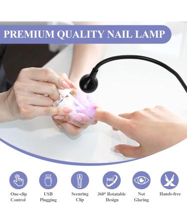 Saviland Mini Black Light LED Nail Lamp with Securing Clip - Rotatable Nail Dryer for Gel Polish - 3W U V Nail Lamp for Manicure at Home - Buy Online on SooperMarket.com