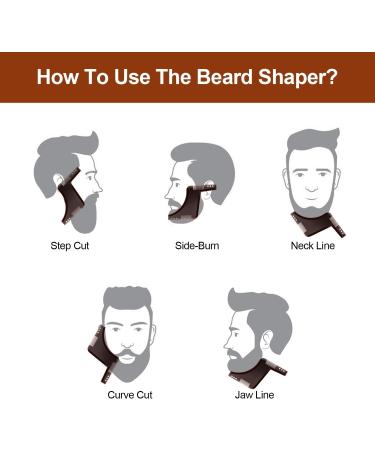 Singwow 2-in-1 Beard Shaping Tool & Shaving Bib Set - Grooming Template + Apron | Ultimate Gift for Men's Beard Trimming Kit - Buy Online on SooperMarket.com