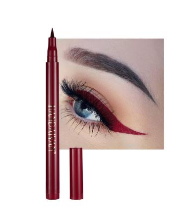 DekRion Liquid Eyeliner  Eyeliner Liquid  Long-lasting Colored Eyeliners  White Black Red Brown Green Purple Waterproof High-pigmented Colorful Eyeliners for Eye Makeup 1PC 11 DeepRed