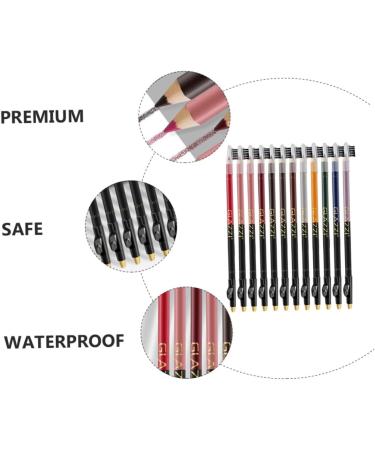 KALLORY 12pcs Lip Liner Eyeliner Waterproof Eye Liner Pencil Lipliner Pens Cosmetic Supplies Makeup Pen Lips - Buy Online on SooperMarket.com