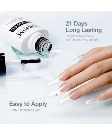 RARJSM Translucent Neon Jelly Gel Nail Polish Set - 6 Colors with Long Fake Nails in Gift Package - Buy Online on SooperMarket.com