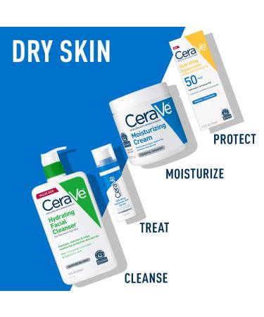 CeraVe Moisturizing Cream & Hydrating Face Wash Combo - 12oz Cream + 3oz Travel Cleanser - Buy Online on SooperMarket.com