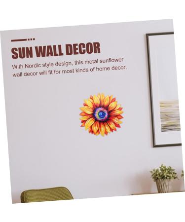 PRETYZOOM Sunflower Art Decor Iron Sunflower Hanging Ornament Sunflower Wall Decor - Buy Online on SooperMarket.com