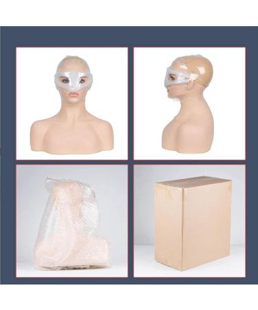 RuixFLR PVC Show Window Doll Head - Realistic Training Head for Hats Wigs Earrings & Jewelry Display - Buy Online on SooperMarket.com