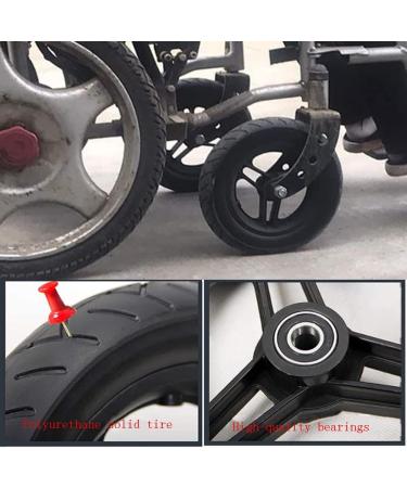 Wheelchair Front Wheel 1 Pair Electric Wheelchair Front Wheels 10Inch Heavy Duty Replacementer Wheel Wheelchair Solid Tire for Rollator - Buy Online on SooperMarket.com