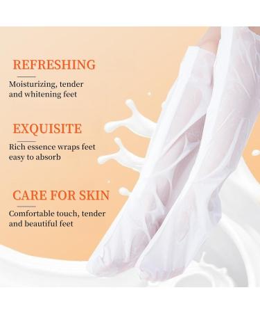 TBeautfave Foot Peel Mask 2 Pack Exfoliating Foot Mask Vitamin C Moisturizing Socks Feet Hard Skin Remover Feet Peeling Socks Whitening and Nourishing Foot Mask Foot Care Extra Long Foot Mask - Buy Online on SooperMarket.com