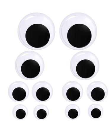 12 Pieces Large Wiggle Googly Eyes 2 Inch 3 Inch 4 Inch 5 Inch Self Adhesive Black White Plastic Giant Wiggle Googly Eyes for DIY Crafts and Home Decoration (Diameter Size 5cm,8cm,10cm,13cm)