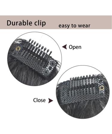 Hair Clip in Bangs Wispy Human Hair Bangs Hairpieces for Women Fringe Neat Faker Bangs with Temples Hairpieces for Party and Daily Wear(Air Bangs Natural Black) Air Bangs Natural black - Buy Online on SooperMarket.com