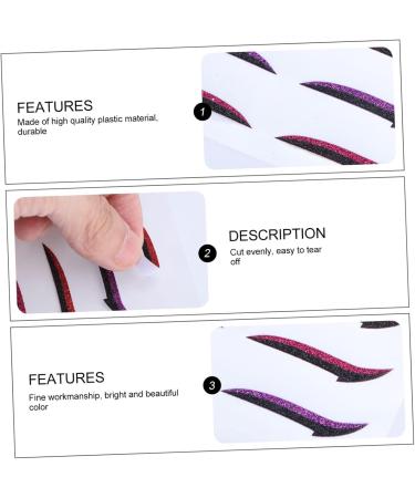 Healvian 12 Pairs Glitter Eyeliner Eyelid Strips Instant Pink Glitter Sticker - Buy Online on SooperMarket.com