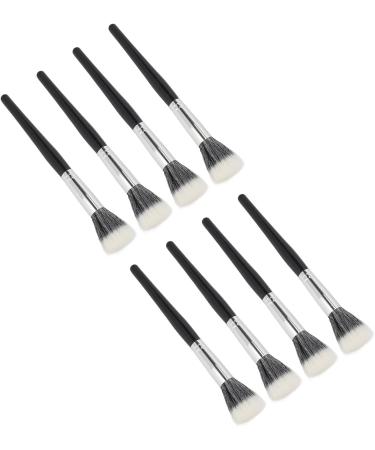 Stippling Brushes Soft Bristles Flat Top Ergonomic Handle 8 Piece Makeup Brush Set for Liquid Foundation - Buy Online on SooperMarket.com