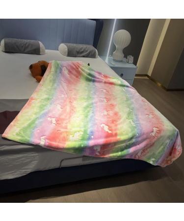 MOYORA Glow In The Dark Dinosaur Throw Blanket - Soft Toy Cozy Flannel Plush - Perfect Birthday Gift for Kids - 50x60 Unicorn - Buy Online on SooperMarket.com