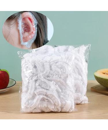 200 Pcs JZTang Disposable Clear Ear Covers | Ear Protectors for Hair Salon, Hair Dryer, Bathing - Buy Online on SooperMarket.com