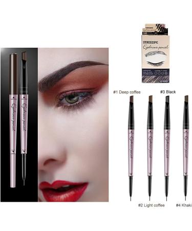 miduoidn Smudge-Proof Eyebrow Pencil Handheld Dual Head Sweatproof Eye Brow Filling Pen Women Party Cosmetics Birthday Gifts Khaki - Buy Online on SooperMarket.com