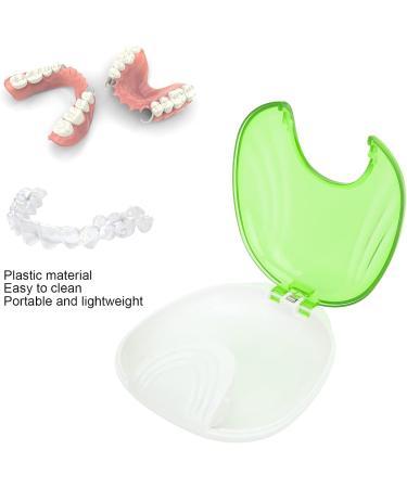 Durable Orthodontic Holder Case - Portable Denture Container with Pressure Lock Design (Light Green) | International Shipping Available - Buy Online on SooperMarket.com
