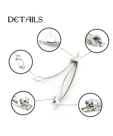LEEFONE 80mm Iron French Barrette Hair Clips - 50 PCS, Silver Tone | DIY Hair Clip Craft Bows - Buy Online on SooperMarket.com