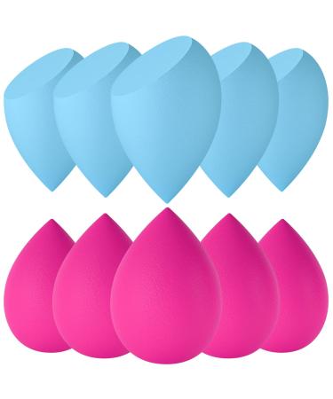 Makeup Sponge Beauty Blenders 10 PCS Washable Non Latex Foundation Sponge Use Dry and Wet Both for Liquid Cream and Powder Gift for Women (10)