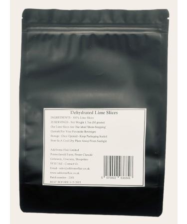 Dried Lime Slices - Premium Dehydrated Cocktail Garnishes - 35 Servings (50g Approx) - Buy Online on SooperMarket.com