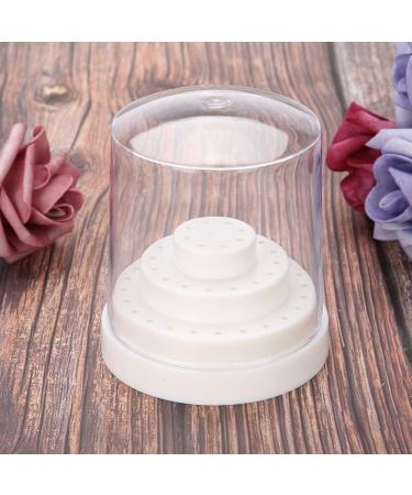 Nail Drill Bit Holder Organizer Nail Drill Display Storage Box with 48 Holes Nail Drill Stand Holder for Manicure Grinding Head (White) - Buy Online on SooperMarket.com