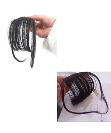Black Clip in Bangs Hairpiece for Women - Wispy Air Bangs Extension for Daily Wear - Buy Online on SooperMarket.com