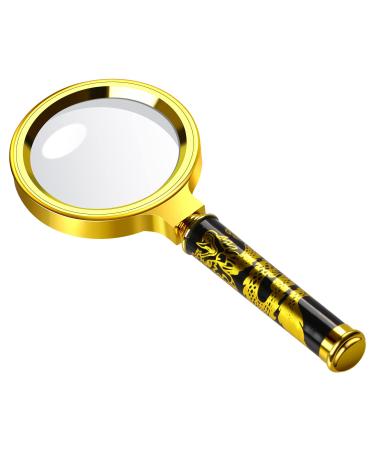 Magnifying Glass 10X Handheld Magnifying Glasses Reading Magnifier 60mm Real Lens Glass Magnifying for Seniors Reading Hobbies and Science