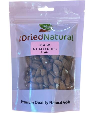 Almonds Raw Nuts Whole Vegan Nuts 150 G- 5 KG- Unsalted Premium Quality- The Dried Natural (2 KG)
