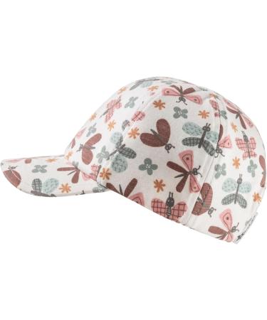 Sterntal Butterfly Baseball Cap for Babies - Flammary Yarn Shield Cap with Jersey & Rubber Band - Girl's Cap in Ecru - Cute Infant Accessories - Buy Online on SooperMarket.com