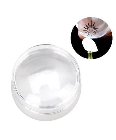Premium Silver Nail Art Stamper with Lid & Scraper - Perfect for Salons & DIY Enthusiasts | International Shipping Available - Buy Online on SooperMarket.com