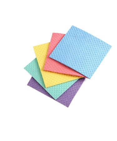 Cellulose Sponge Kitchen Absorbent Dish-Washing Sponge scouring pad Kitchen Cleaning Supplies rag Dish Towel Environmentally Friendly and Reusable Purple