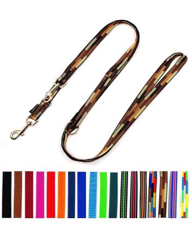Dog linen Doppeleine adjustable 2m / 2.80m / 3.50m / 5m large dogs 20mm / 25mm (brownie (S-brown tones) 20mm 2.00m) brownie (S-brown tones) 20mm 2.00m