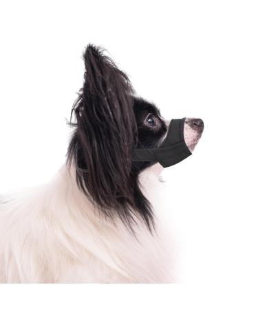 Muzzle for dogs with a short snout muzzle for small and medium-sized dogs soft muzzle against bite and barking dog muzzle for chihuahua hiromi shih tzu snout size 14-17.8cm 14-17.8cm