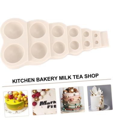 1pc Hemisphere Mold Bubble Decorations DIY Chocolate Mold Christmas Cake Mold Molde para Pastel Cake Baking Molds for Resin Chocolate Making Mold Maker Silica Gel Small Beads Round Light Grey 15.1x6.9cm - Buy Online on SooperMarket.com