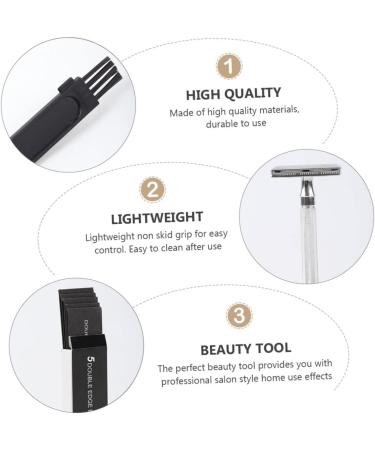 Angoily 3 Sets Manual Razor & Travel Bottles | Silicone Mustache & Double-Sided Face Razor - Durable & Portable - Buy Online on SooperMarket.com