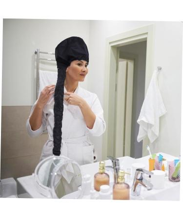 CANIGHT 2pcs Dry Hair Cap Steamer Caps Thermal Hair Caps Durable Hats Conditioning Cap Cappy Hat Black 190t - Buy Online on SooperMarket.com