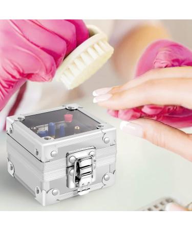 Ranrose Silver Nail Drill Bit Holder Case - 25PCS Holes Organizer Box for Nail Drill Bits - Pink Nail Storage Display Container - Buy Online on SooperMarket.com