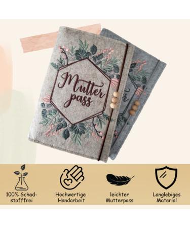 LittleOah Premium Beige Mutterpass Cover | Felt Fabric Pregnancy Organizer | Perfect Gift for Pregnant Women | Mamapass Ultrasound Protective Cover & Document Bag - Buy Online on SooperMarket.com